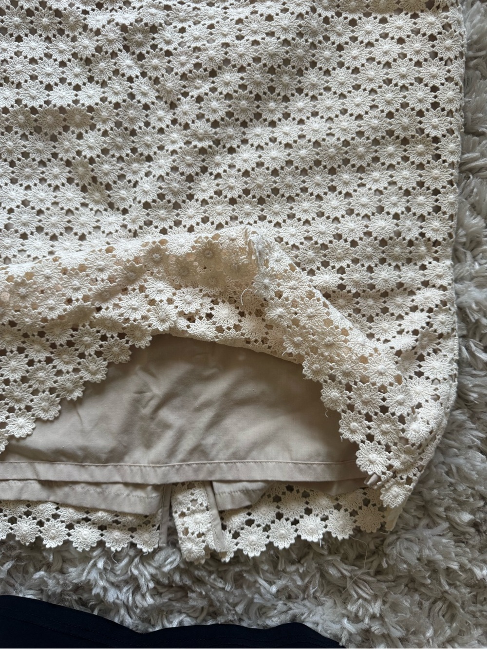 Charter Club Cream Eyelet Pencil Skirt - Picture 4 of 5